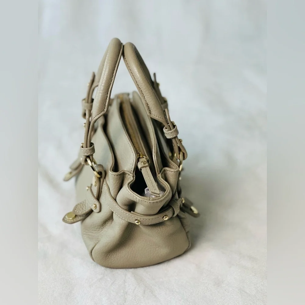 Samantha Thavasa Taupe Mini Satchel Handbag